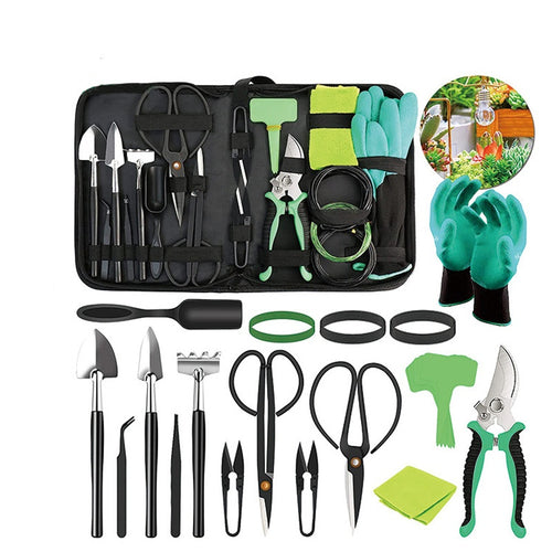 10-tlg. Sukkulenten Pflegeset – Präzise Gartenwerkzeuge für Zimmerpflanzen – Mit Schere & Handschuhen – Mini Garten Kit