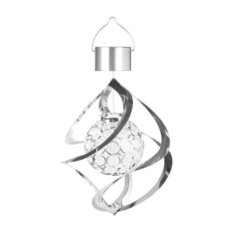 Handgefertigte Solar-Gartenleuchte – Drehendes magisches Windspiel