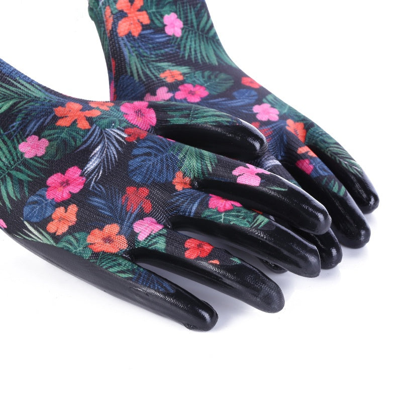 Gartenhandschuhe mit Nylon-Print – rutschfest, atmungsaktiv und strapazierfähig