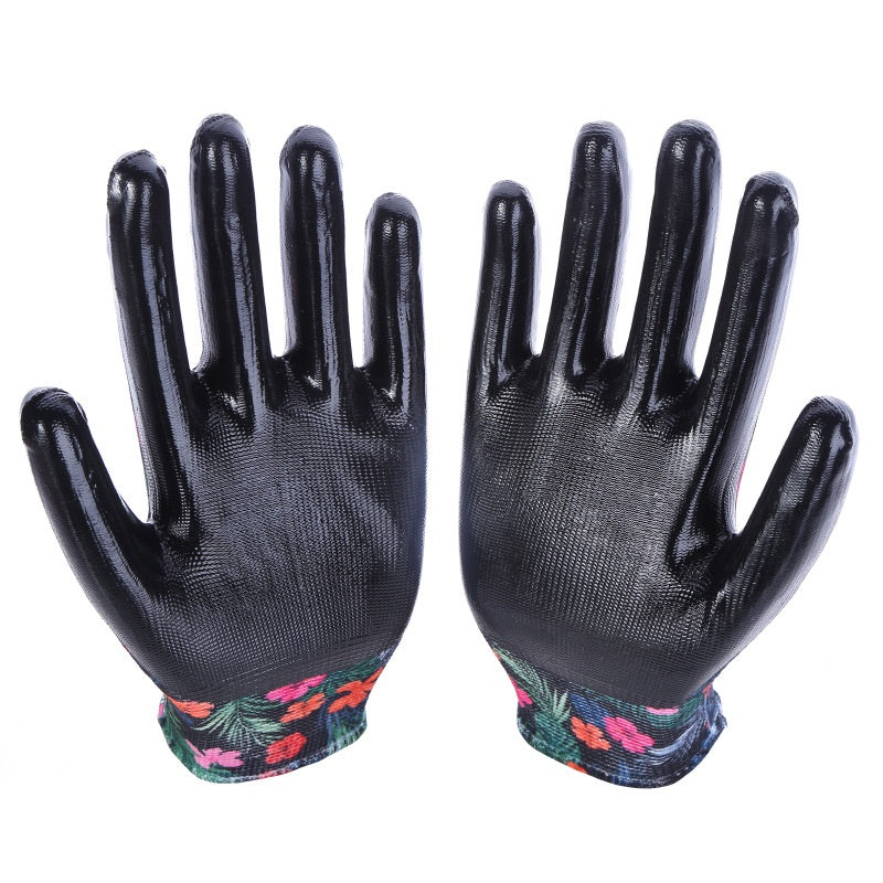 Gartenhandschuhe mit Nylon-Print – rutschfest, atmungsaktiv und strapazierfähig