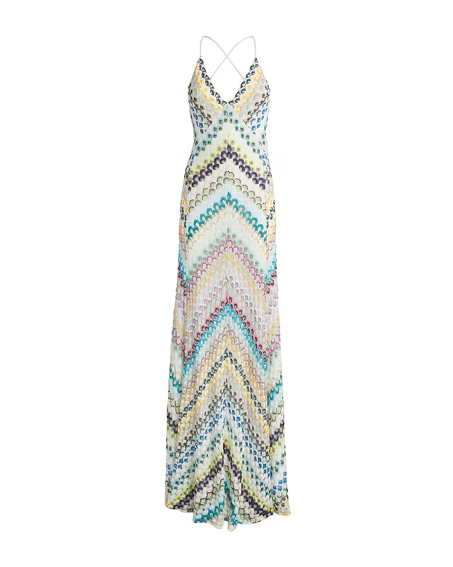 Buntes Boho-Maxikleid: Elegantes Zickzack-Muster, V-Neck & Träger S-XL
