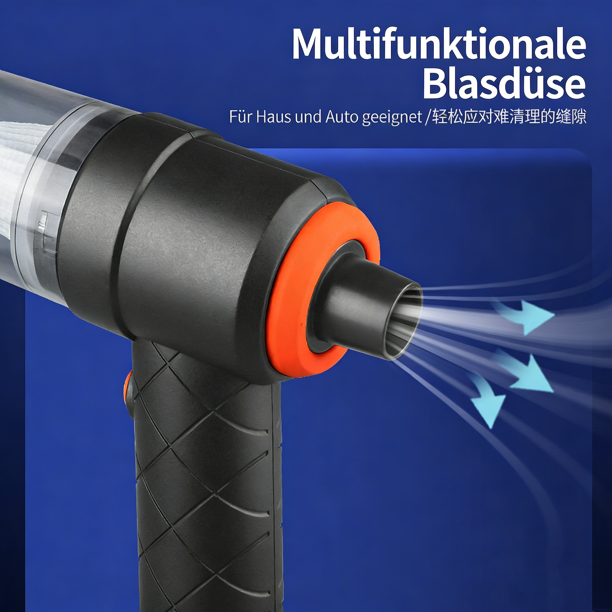 2-in-1 Akku Handsauger – Saugen & Blasen – Leistungsstarker Mini Staubsauger für Auto, Tastatur & Zuhause – Kabellos