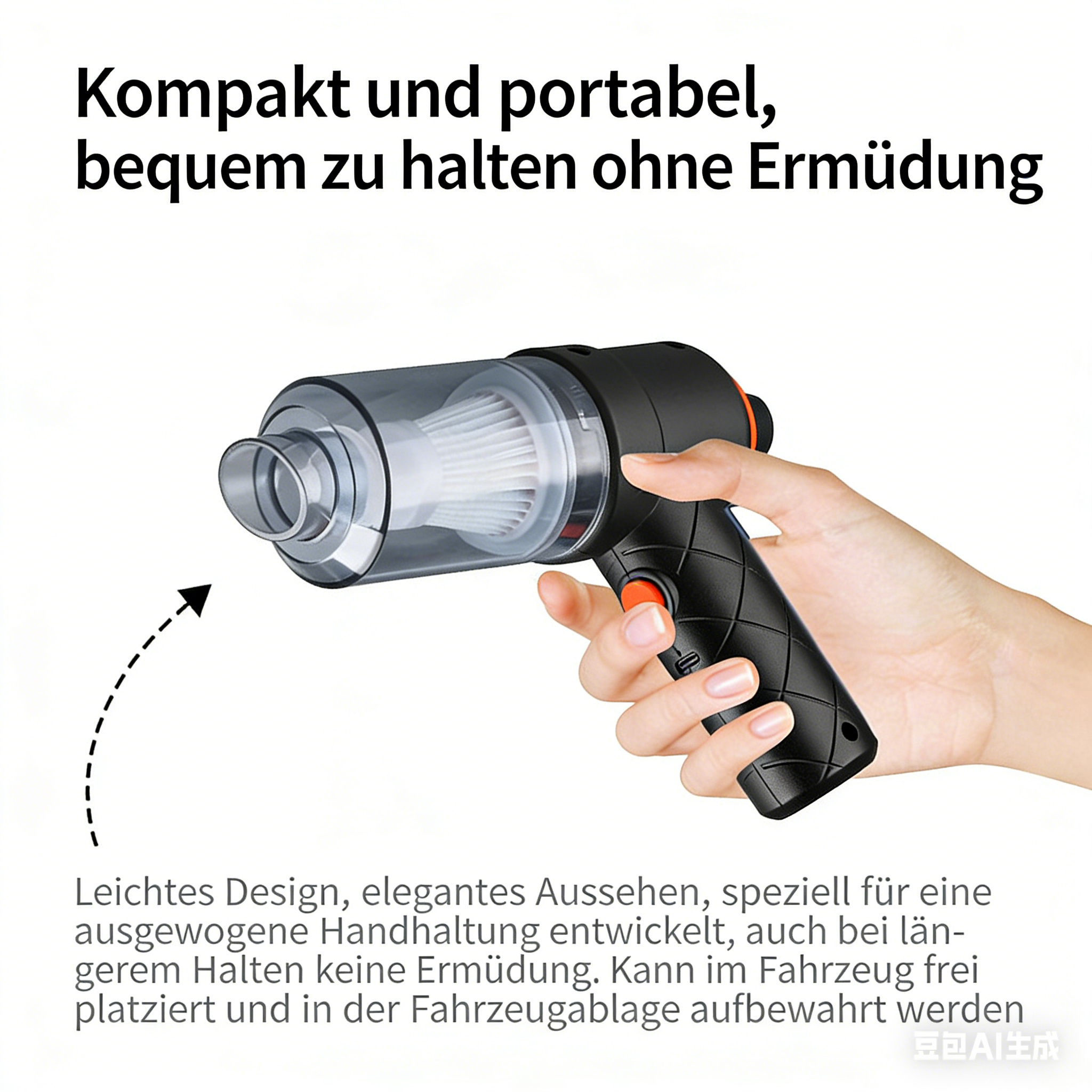 2-in-1 Akku Handsauger – Saugen & Blasen – Leistungsstarker Mini Staubsauger für Auto, Tastatur & Zuhause – Kabellos