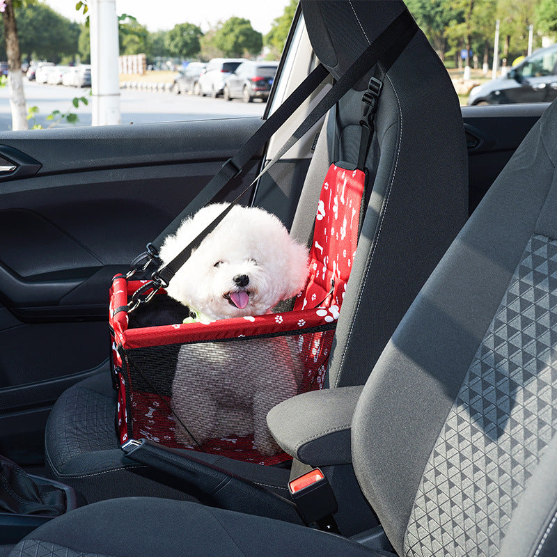 2-in-1 Hundeautositz & Reisebett – Wasserfeste Auto-Schondecke für Hunde – Mit Sicherheitsgurt & Rutschfest – Faltbar