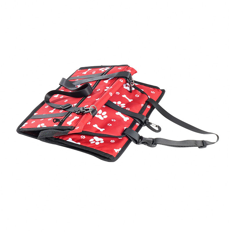 2-in-1 Hundeautositz & Reisebett – Wasserfeste Auto-Schondecke für Hunde – Mit Sicherheitsgurt & Rutschfest – Faltbar