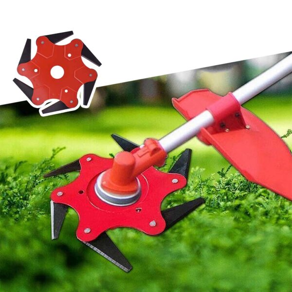 Rasentrimmer mit 6-Blatt-Messer für präzises Schneiden