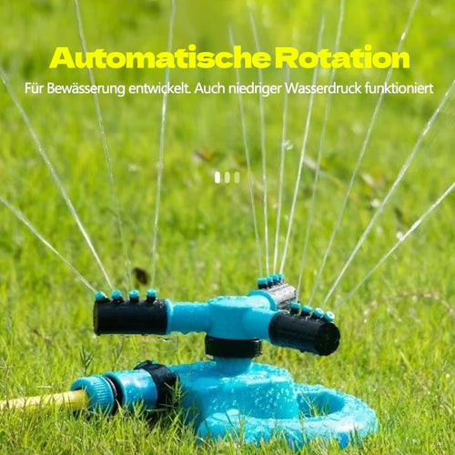 360° drehbarer Gartensprinkler – Automatische Bewässerung für Gemüsebeete, Rasen & Gartenflächen