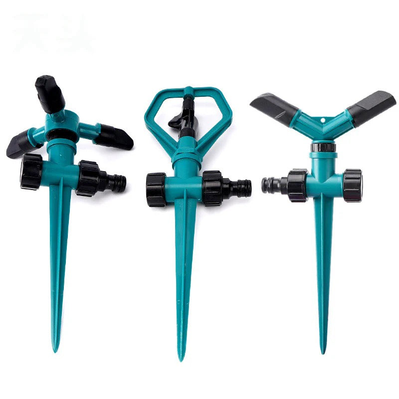 360° drehbarer Gartensprinkler mit Erdspieß – gleichmäßige automatische Bewässerung für Rasen und Beete