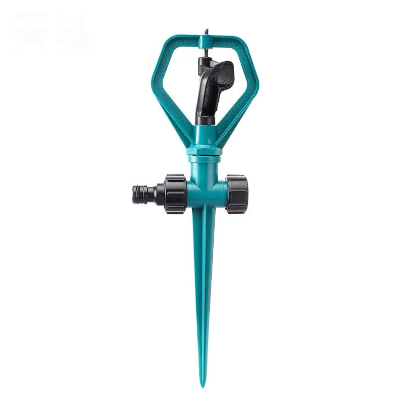 360° drehbarer Gartensprinkler mit Erdspieß – gleichmäßige automatische Bewässerung für Rasen und Beete