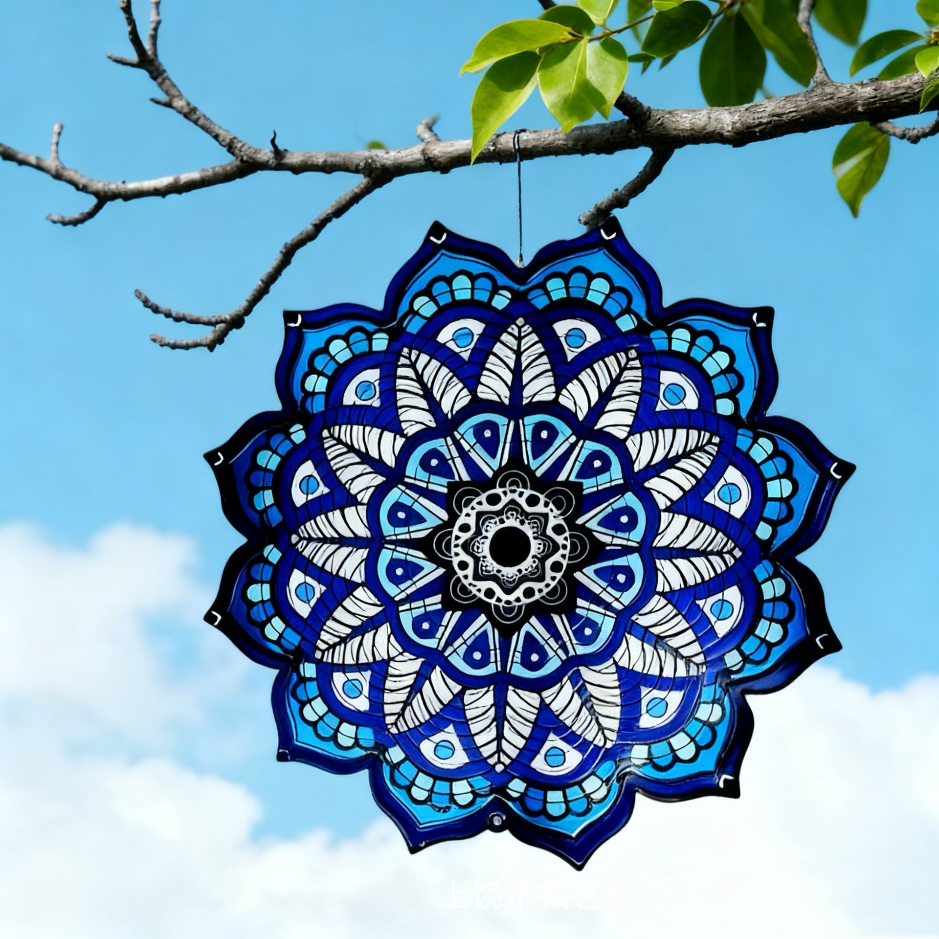 3D Windspiel Mandala aus Edelstahl – Kinetischer Windspinner für Garten & Balkon – Reflektierendes Metalldesign – Wetterfest