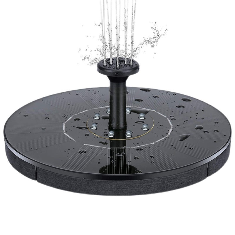 Solarbetriebener Vogelbrunnen mit LED-Beleuchtung