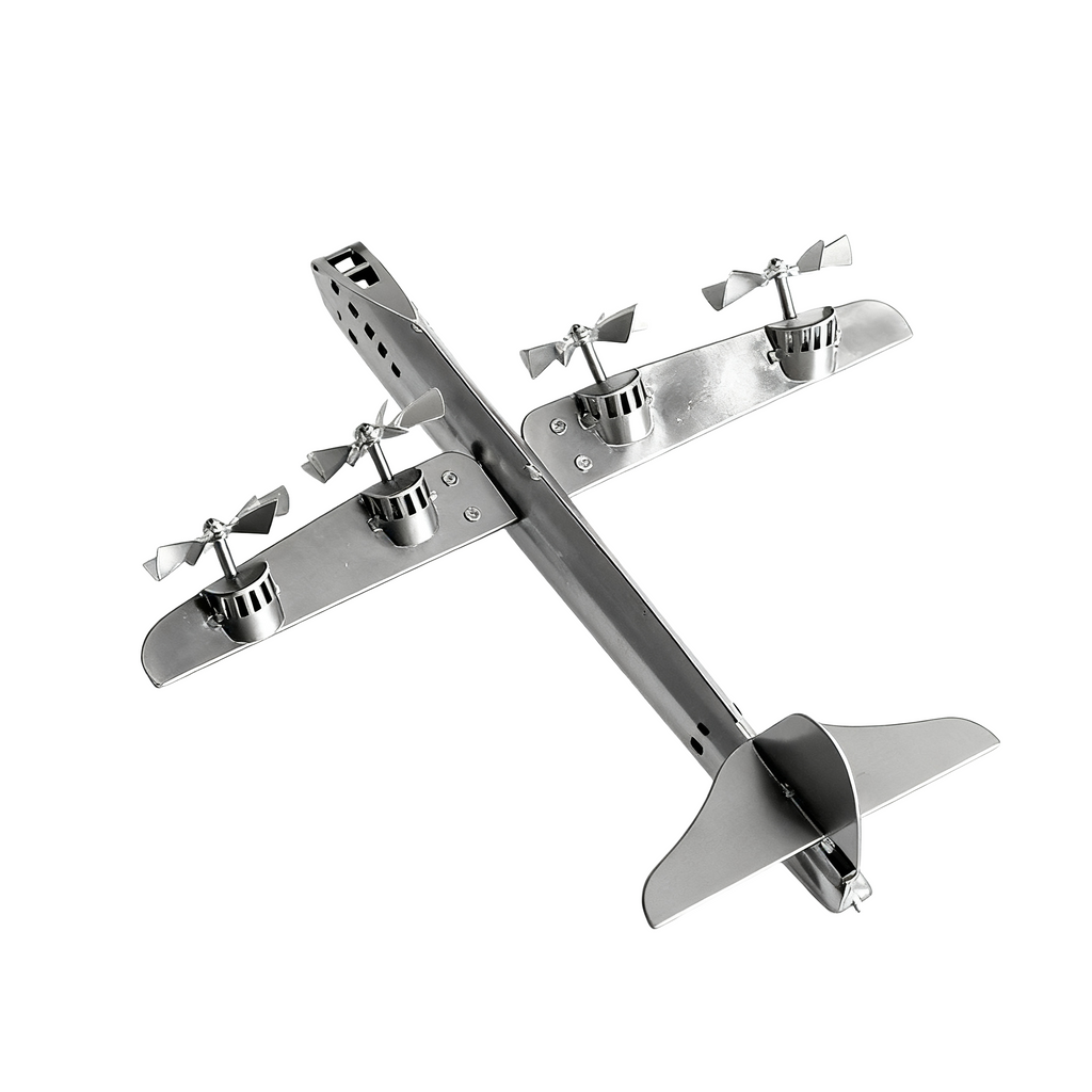 Handgefertigte B-29 Superfortress Windmühlen-Skulptur für Garten – Flugzeugdesign