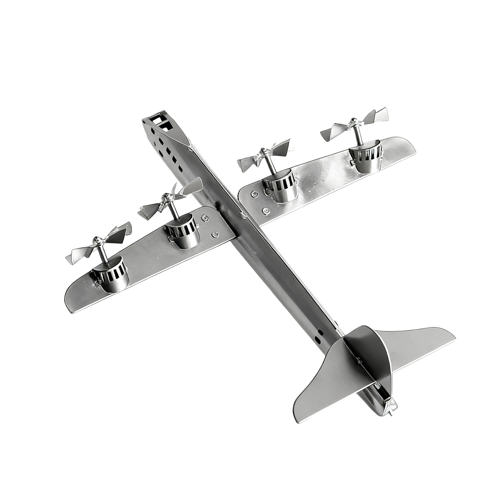 Handgefertigte B-29 Superfortress Windmühlen-Skulptur für Garten – Flugzeugdesign