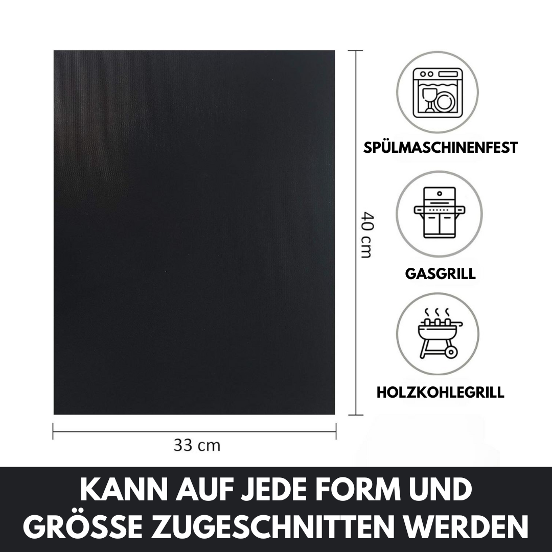 5er Set GrillMat – Premium BBQ Grillmatten für gesundes, fettarmes Grillen