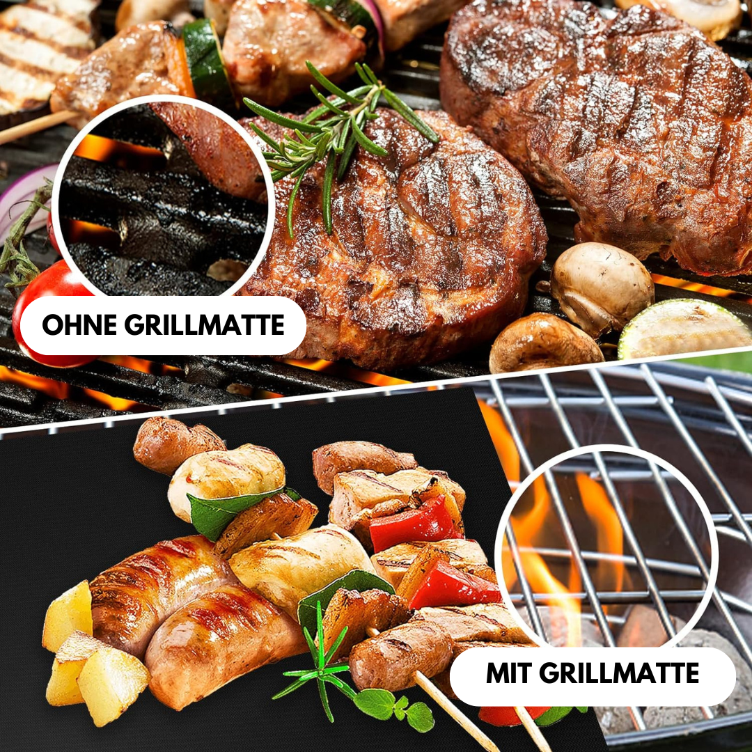 5er Set GrillMat – Premium BBQ Grillmatten für gesundes, fettarmes Grillen