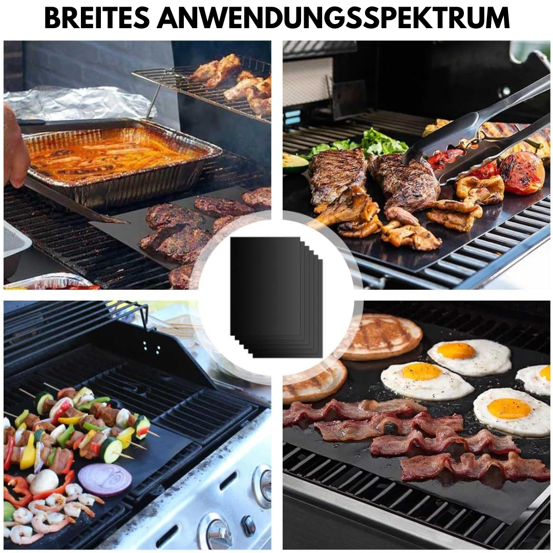 5er Set GrillMat – Premium BBQ Grillmatten für gesundes, fettarmes Grillen