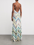 Buntes Boho-Maxikleid: Elegantes Zickzack-Muster, V-Neck & Träger S-XL