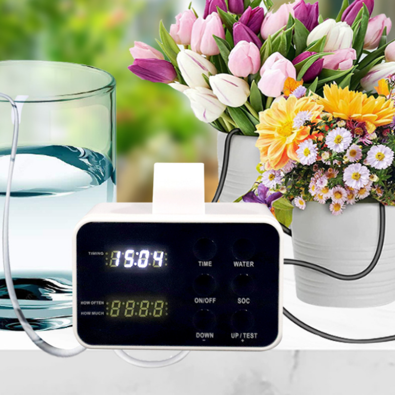 Wassersparender Automatischer Blumenbewässerer – Flexible Schläuche für 20 Pflanzen