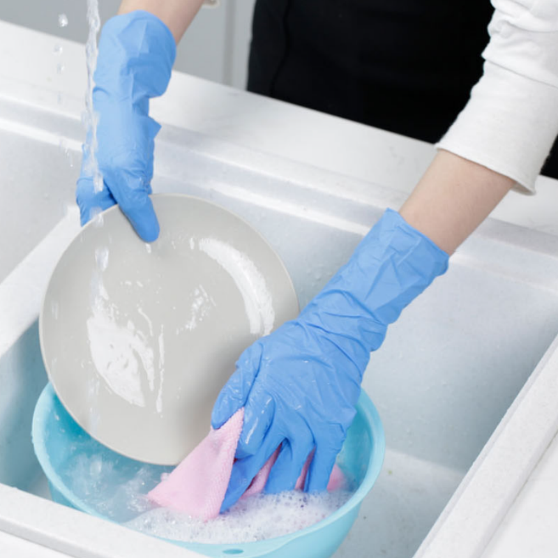 100 Einweg Nitrile Handschuhe Latexfrei Puderfrei - Durchstichfest für Garten