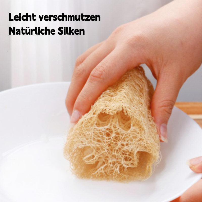 Eco-Friendly Natural Luffa Scrubber – Multi-Purpose Kitchen & Bath Cleaning Sponge for Dishes, Pots, Countertops & Body
