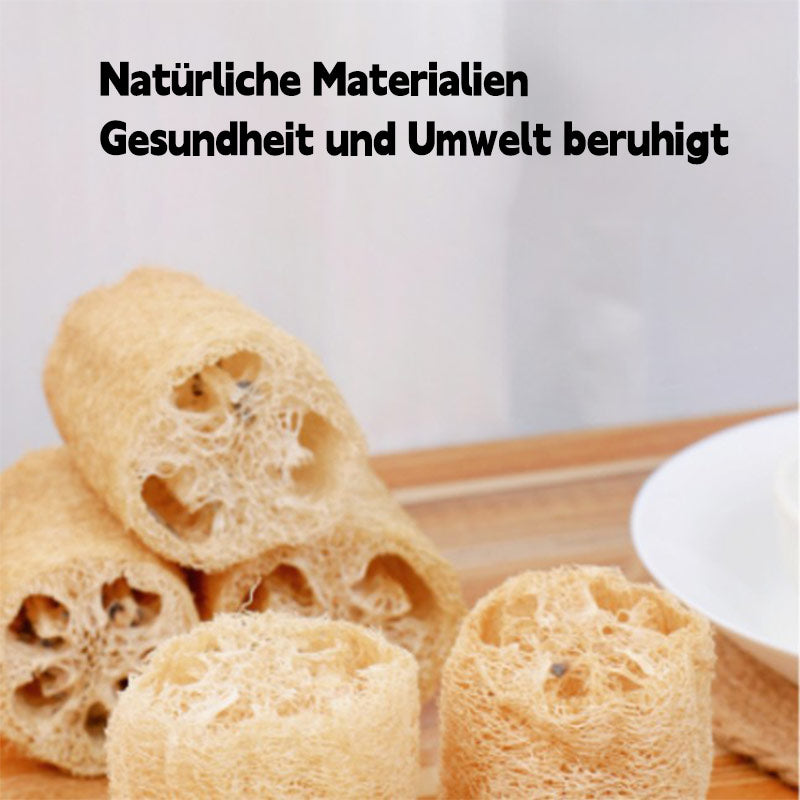 Eco-Friendly Natural Luffa Scrubber – Multi-Purpose Kitchen & Bath Cleaning Sponge for Dishes, Pots, Countertops & Body