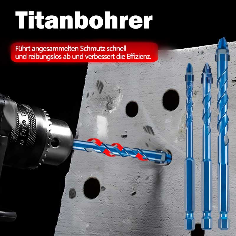 Exzenter-Bohrer Hochfester Titanbohrer Set mit Schrägkopf für präzises Bohren