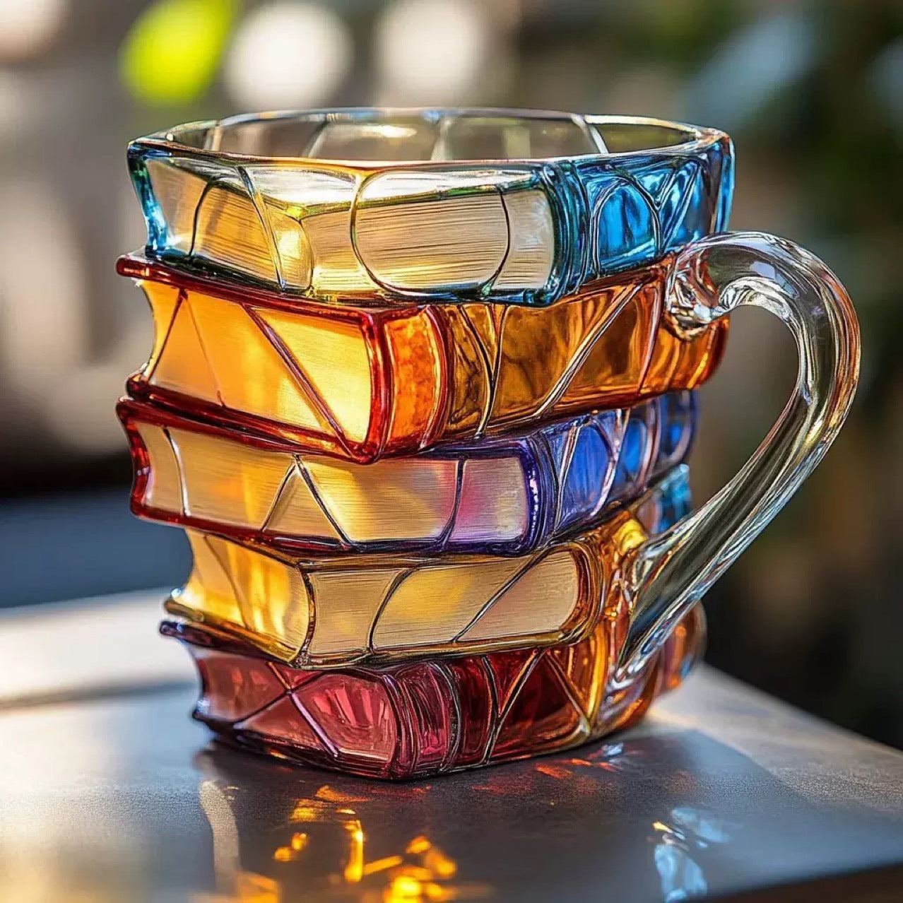 Handgefertigte 3D Tasse – Leseglück Kaffeetasse