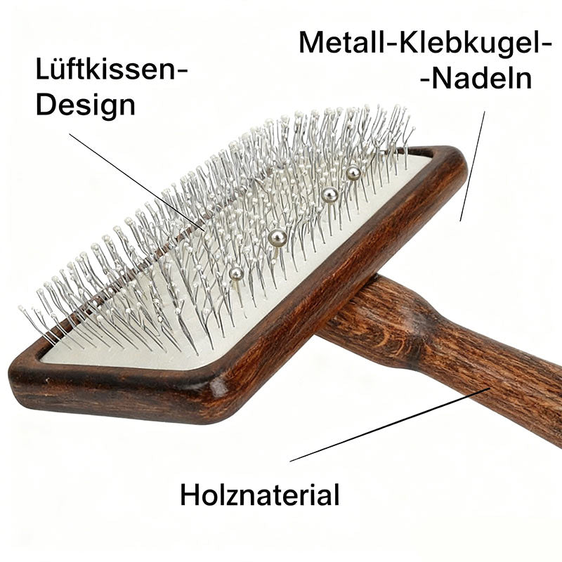 Haustier Holzkamm für Katze und Hund Nadelkamm Fellpflege Entfilzung Vintage Stil