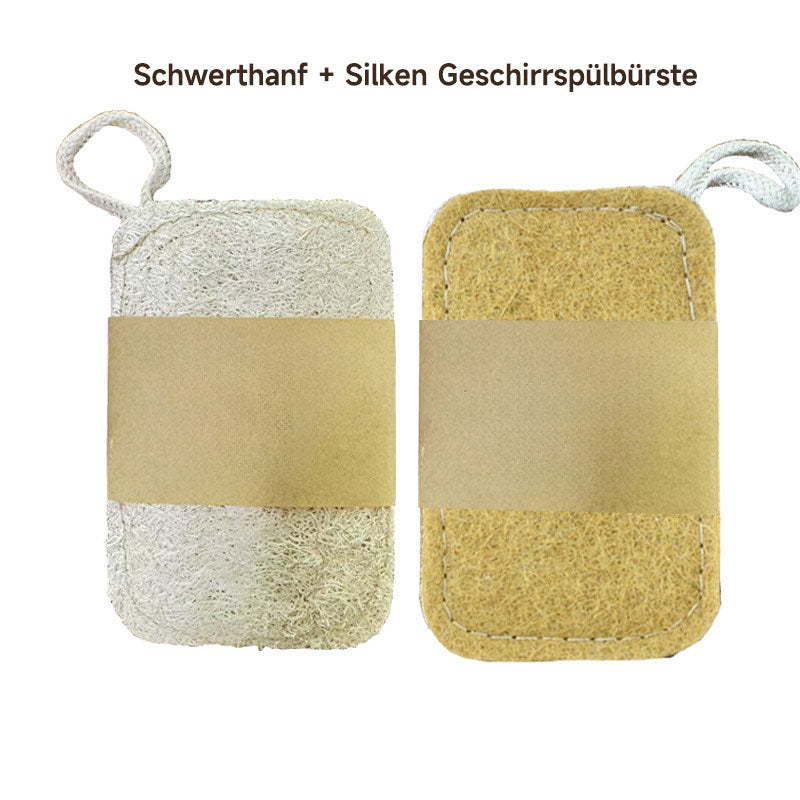 Holzzellstoff Luffa Spülschwamm – Natürlicher, Verdickter Küchenschwamm zum Fettlösen, Umweltfreundlich & Ohne Chemie, Nachhaltiger Reinigungsschwamm
