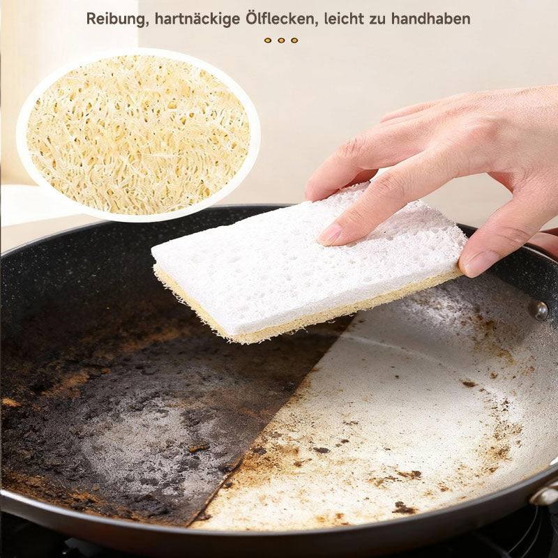 Holzzellstoff Luffa Spülschwamm – Natürlicher, Verdickter Küchenschwamm zum Fettlösen, Umweltfreundlich & Ohne Chemie, Nachhaltiger Reinigungsschwamm