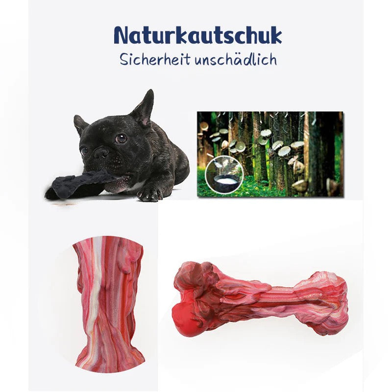 Hundespielzeug aus Gummi – Kauknochen für Hunde, zum Spielen und Zahnpflege