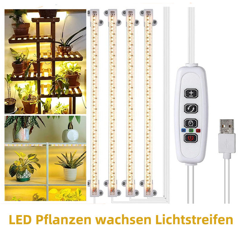 LED Pflanzenlampe Streifen – Vollspektrum Pflanzenlicht mit 4-stufiger Dimmfunktion für Blumen & Kräuter