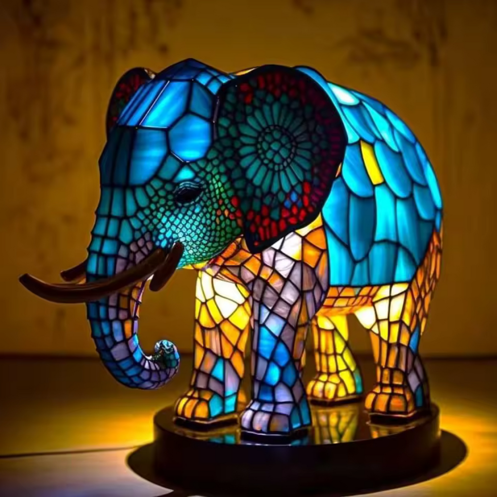 LeuchtElefant – handgefertigte LED Lampe für Wohnzimmer & Schlafzimmer