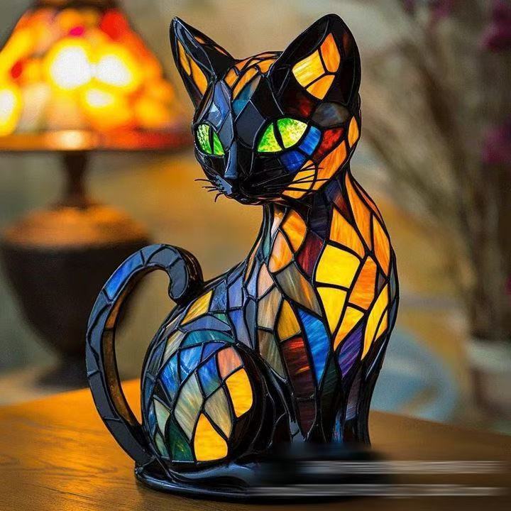 Leuchtkatze – handgefertigte LED Deko Lampe für Wohnzimmer & Schlafzimmer
