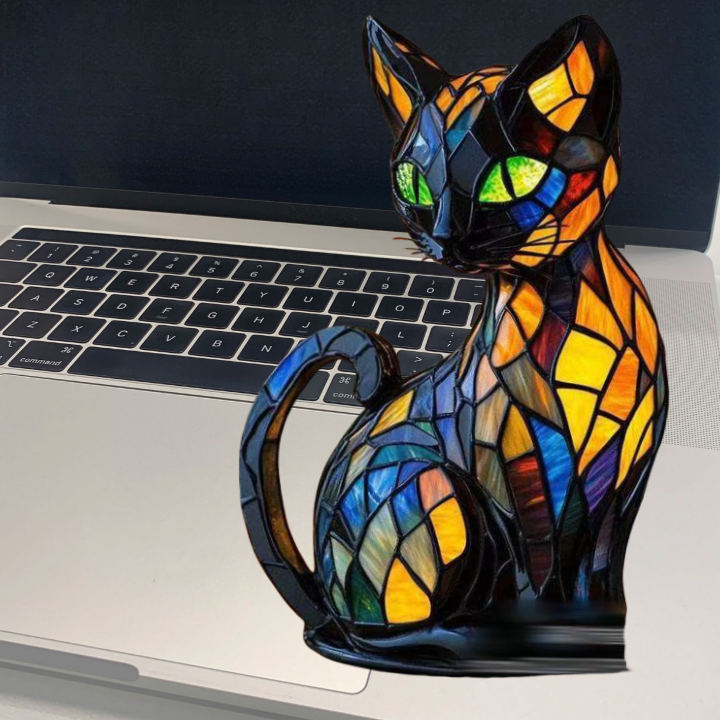 Leuchtkatze – handgefertigte LED Deko Lampe für Wohnzimmer & Schlafzimmer