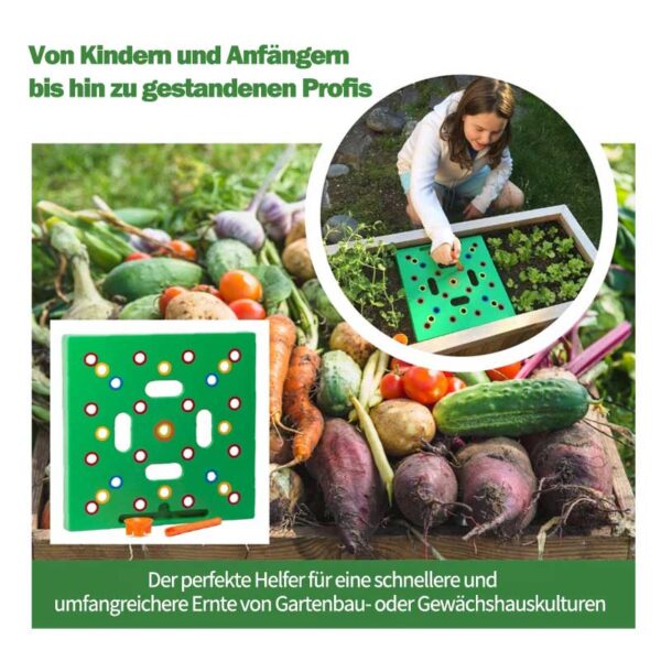 Praktischer Gartenhelfer mit Abstandsskala – Ideal für Gemüse und Setzlinge