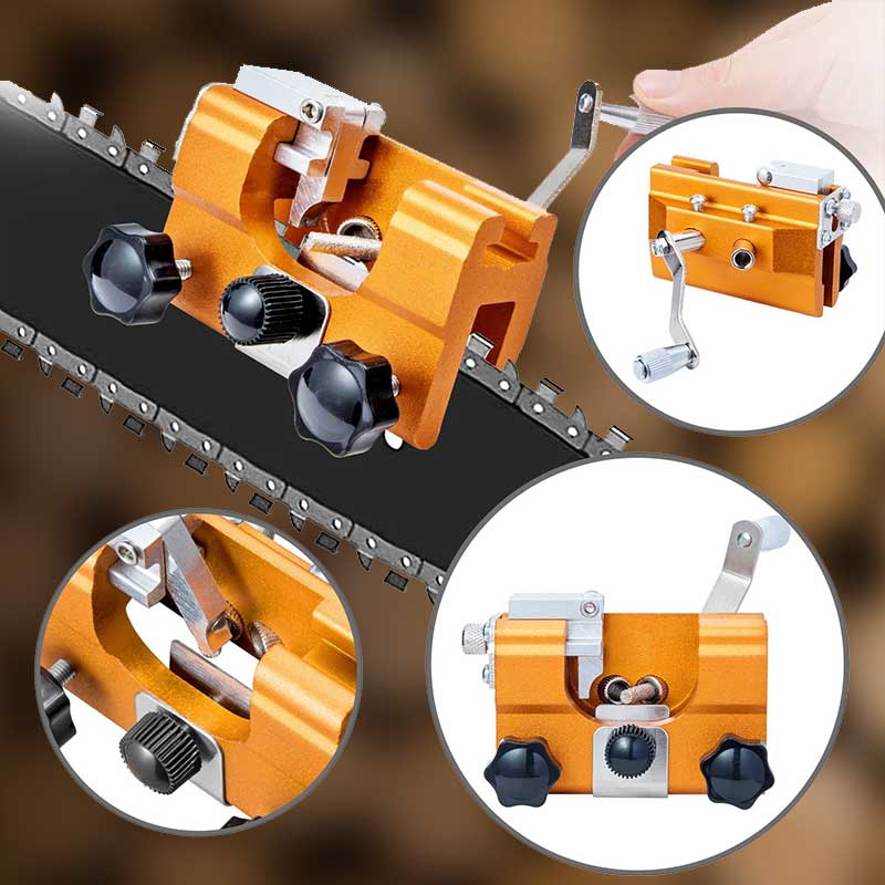 Praktisches Kettenschärfgerät für alle Motorsägenketten