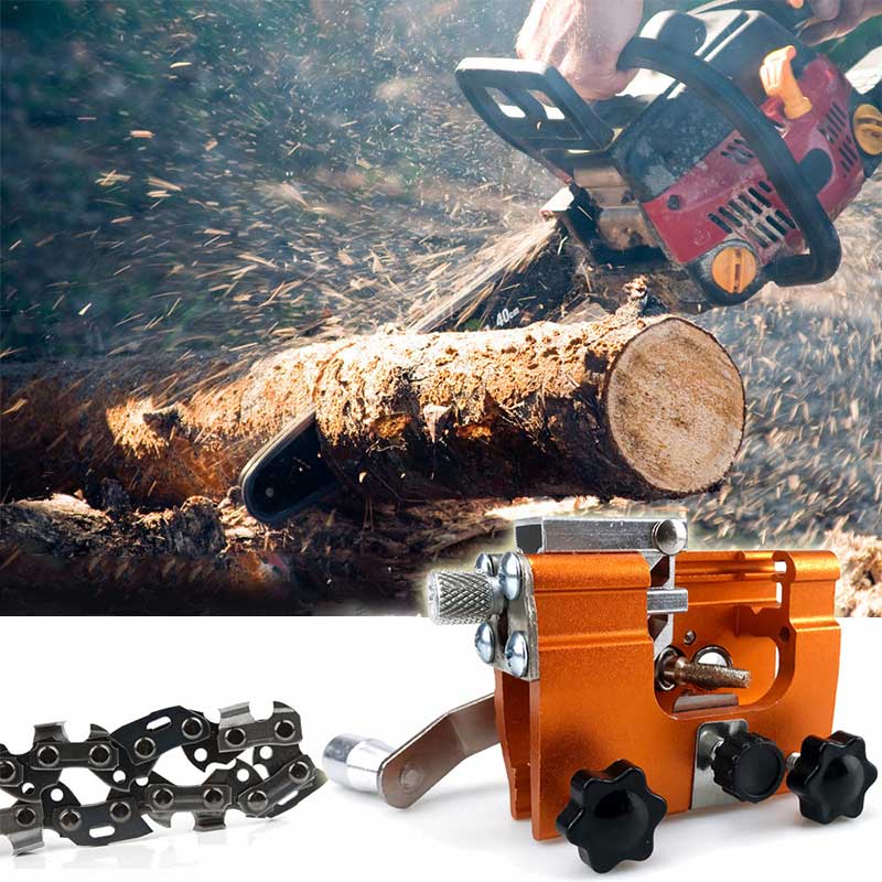 Praktisches Kettenschärfgerät für alle Motorsägenketten