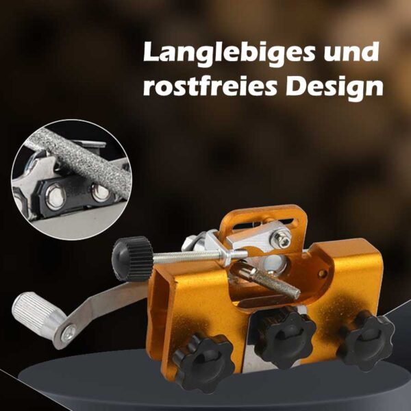 Praktisches Kettenschärfgerät für alle Motorsägenketten