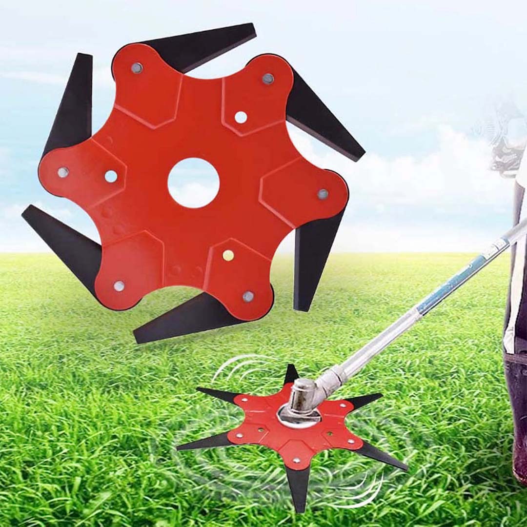 Rasentrimmer mit 6-Blatt-Messer für präzises Schneiden