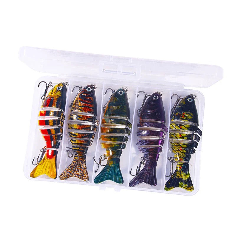 Realistischer 7-Segment Kunstköder 10cm – Schwimmender Minnow Hardbait für Hecht, Barsch & Angler