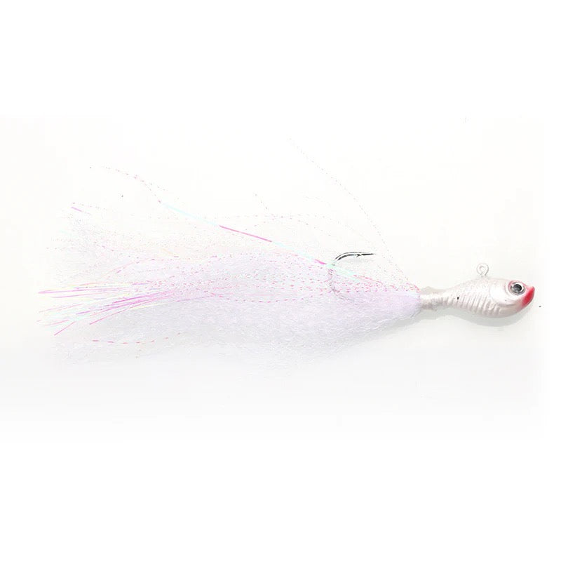 Realistischer Jigkopf-Köder mit Kunsthaar 10–28g – Weitwurf Anti-Hänger Jig für Meeresangeln, Hecht & Barsch