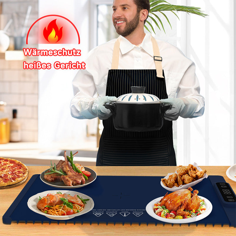 Silicone Electric Food Warmer Tray – Multi-Purpose Heating Mat for Meals, Soup, Coffee, Tea & Tableware, Desktop Kitchen Warme