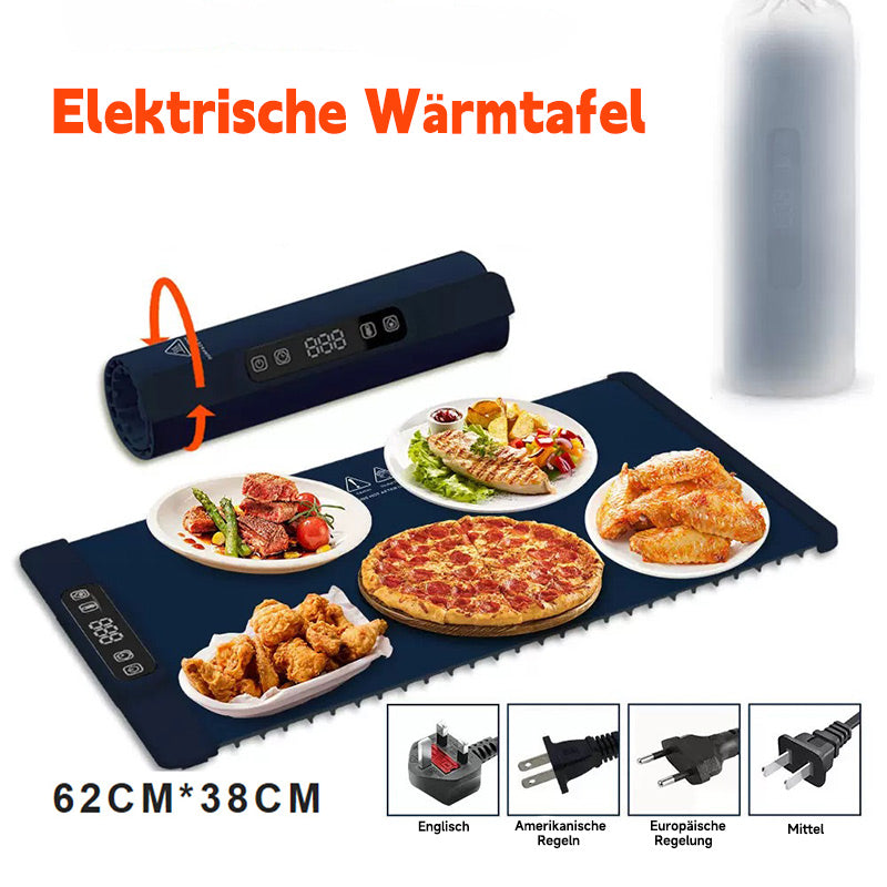 Silicone Electric Food Warmer Tray – Multi-Purpose Heating Mat for Meals, Soup, Coffee, Tea & Tableware, Desktop Kitchen Warme