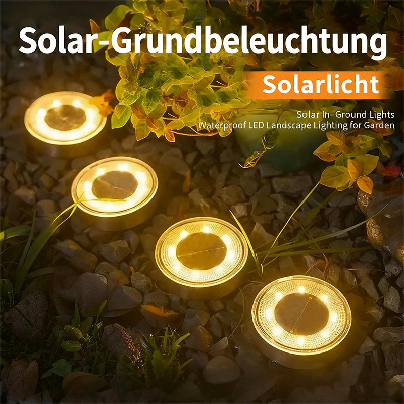 Solar Außenleuchte für Garten & Terrasse – Bodenlampe mit Erdspieß, Wasserdichtes LED Licht für Wege