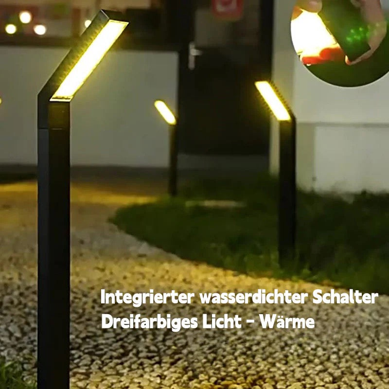 Solar Erdspießleuchte Außen – Wasserdichte LED Gartenlampe für Terrasse, Wege & Rasenbeleuchtung