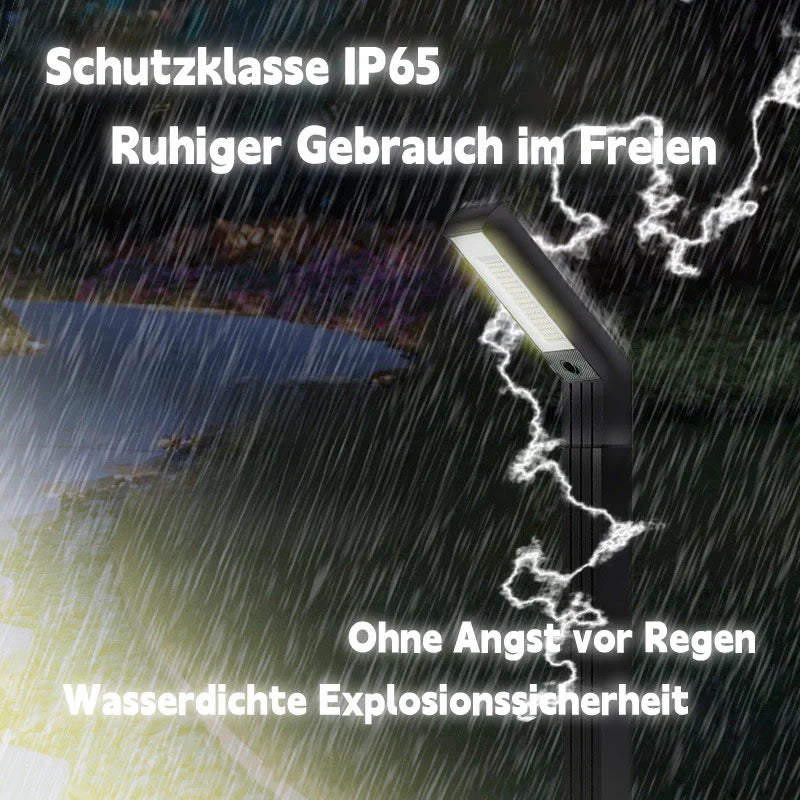 Solar Erdspießleuchte Außen – Wasserdichte LED Gartenlampe für Terrasse, Wege & Rasenbeleuchtung