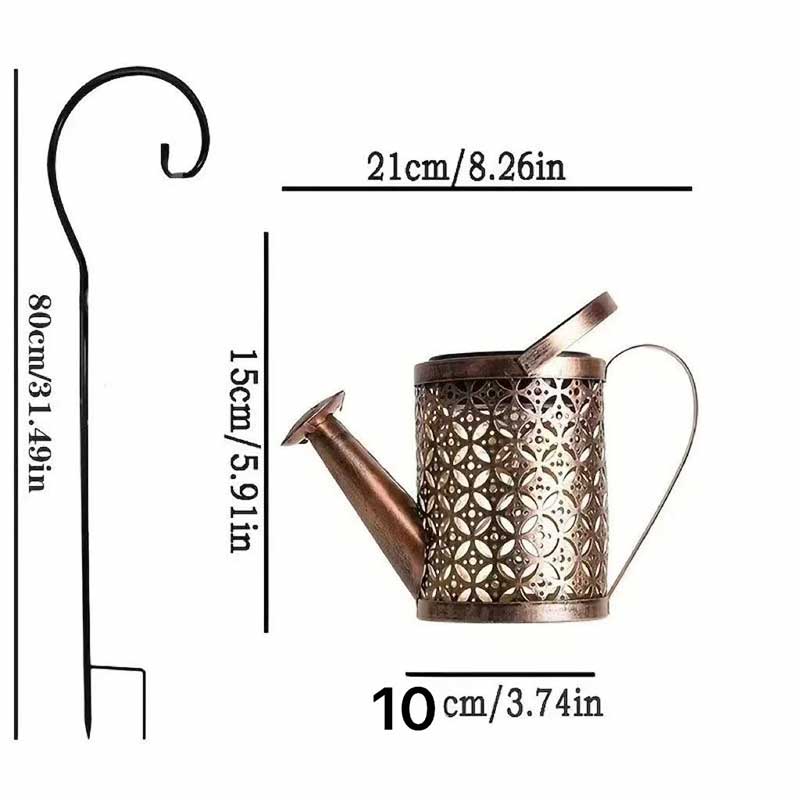 Solarleuchte für Garten – Gießkanne mit fließendem Wasser-Lichteffekt