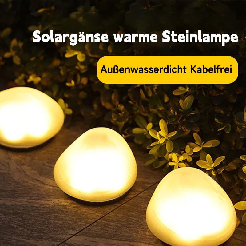 Solar LED Steinlampe – Leuchtender Garten- und Rasenpfosten für Terrasse, Hof und Außenbereich