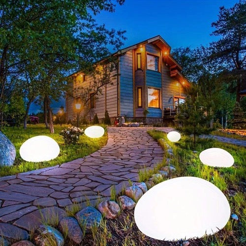 Solar LED Steinlampe – Leuchtender Garten- und Rasenpfosten für Terrasse, Hof und Außenbereich